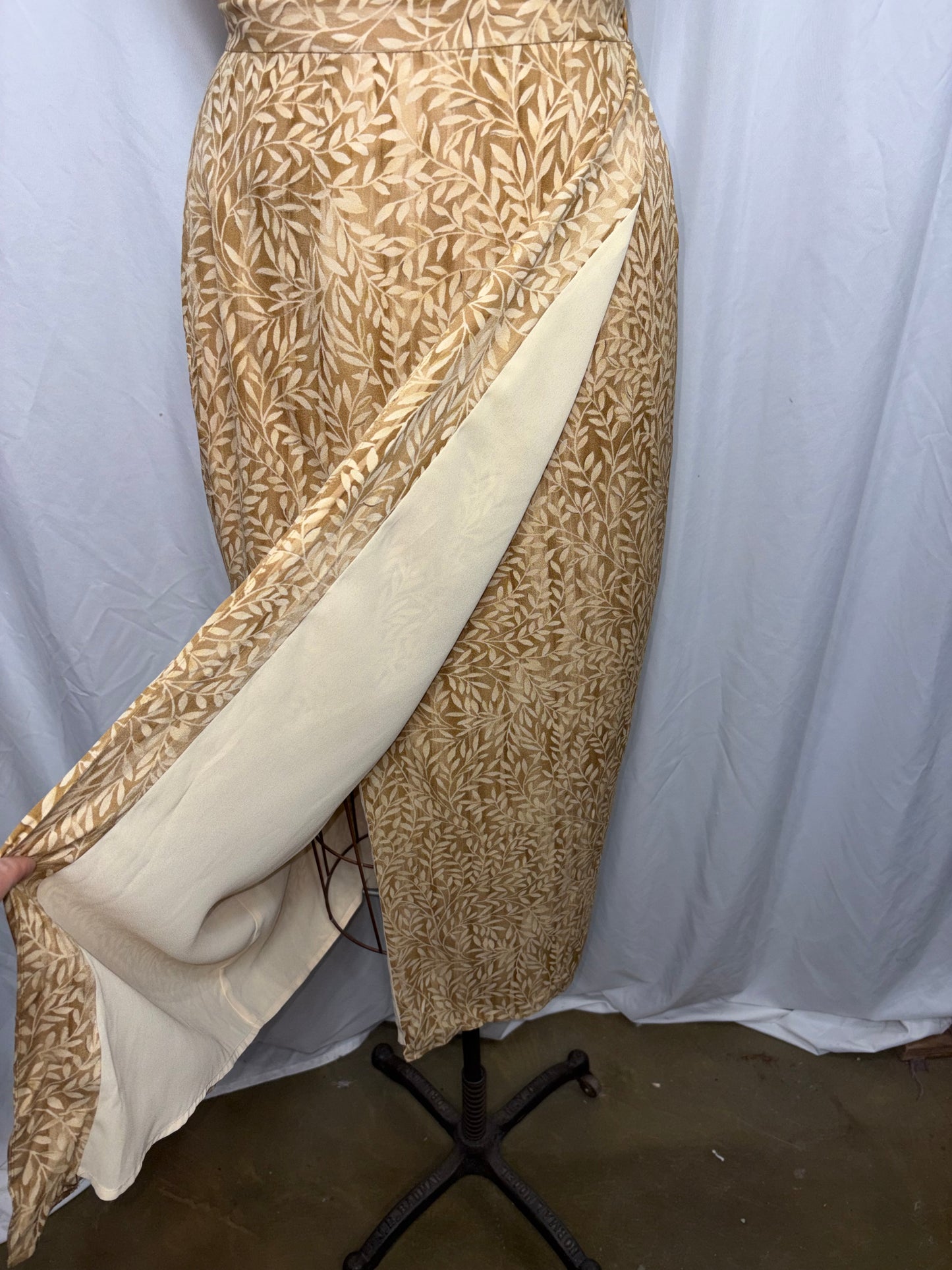 Vintage Ann Taylor Silk Wrap Skirt, fits XS to S