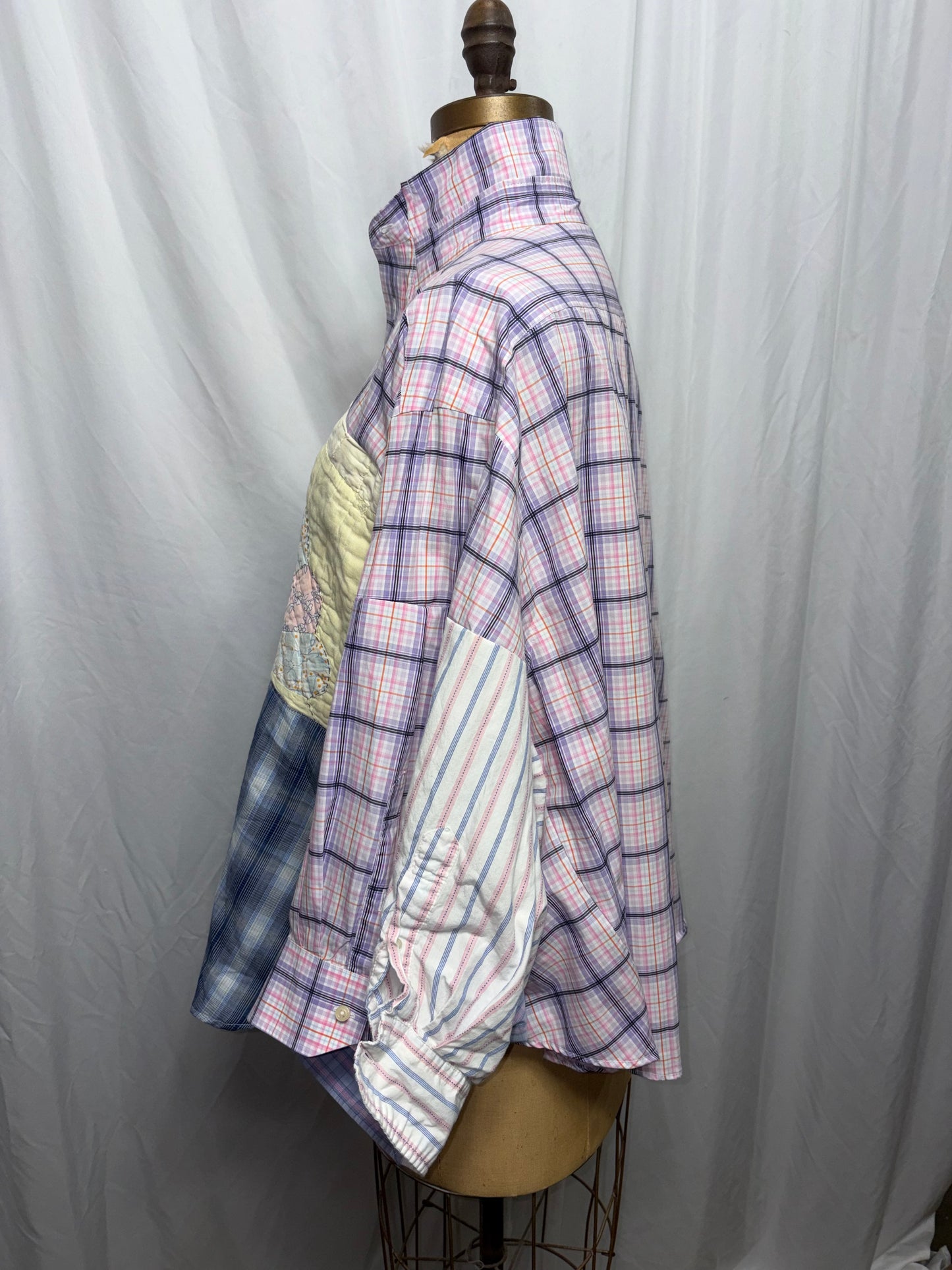3/4 Heirloom Button Down Pullover, fits S/M to 3X