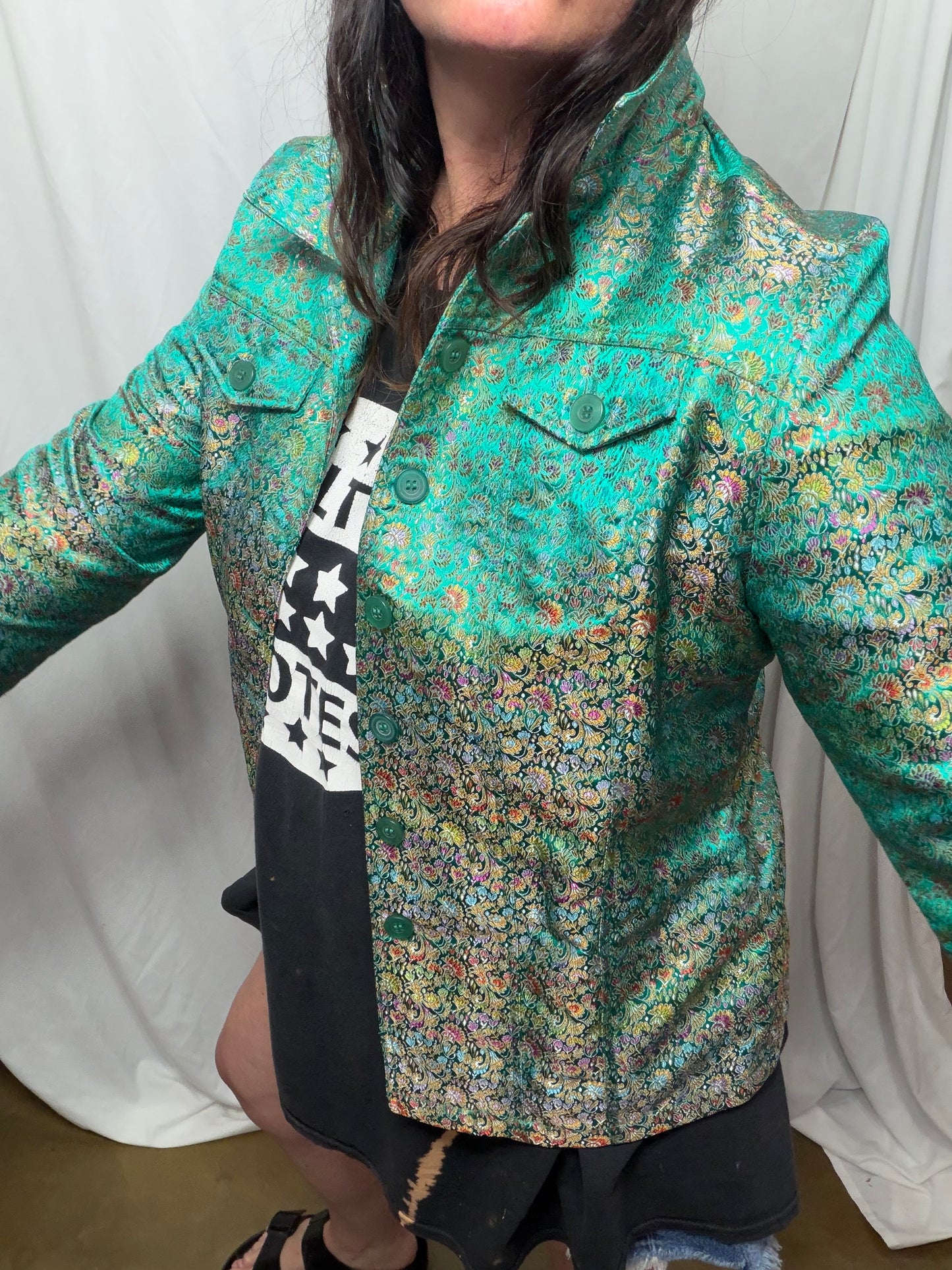 Vintage Chinoiserie Jacket, fits XS to M/L