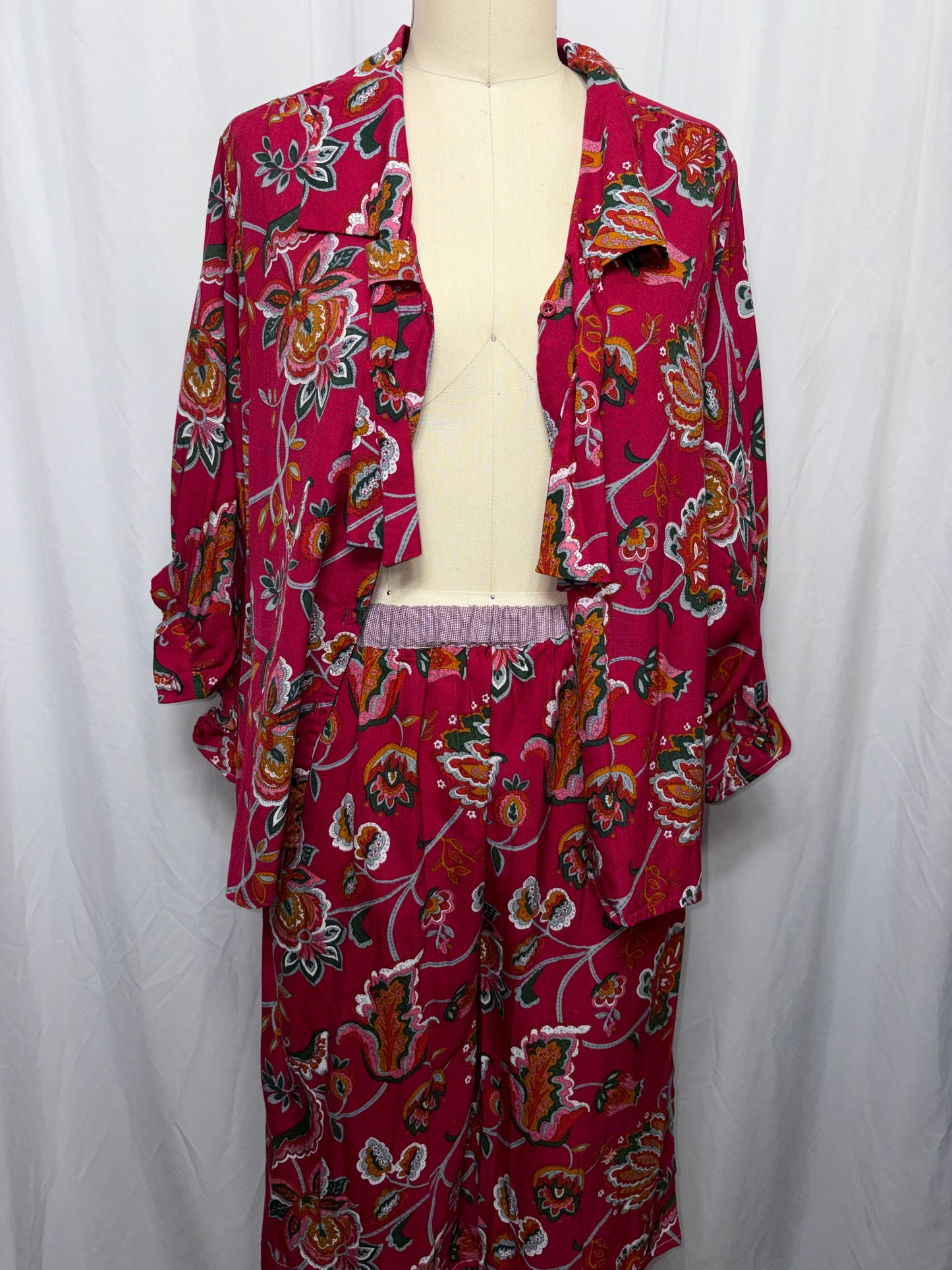 Reworked Vintage Culotte Set, Fits XS to M