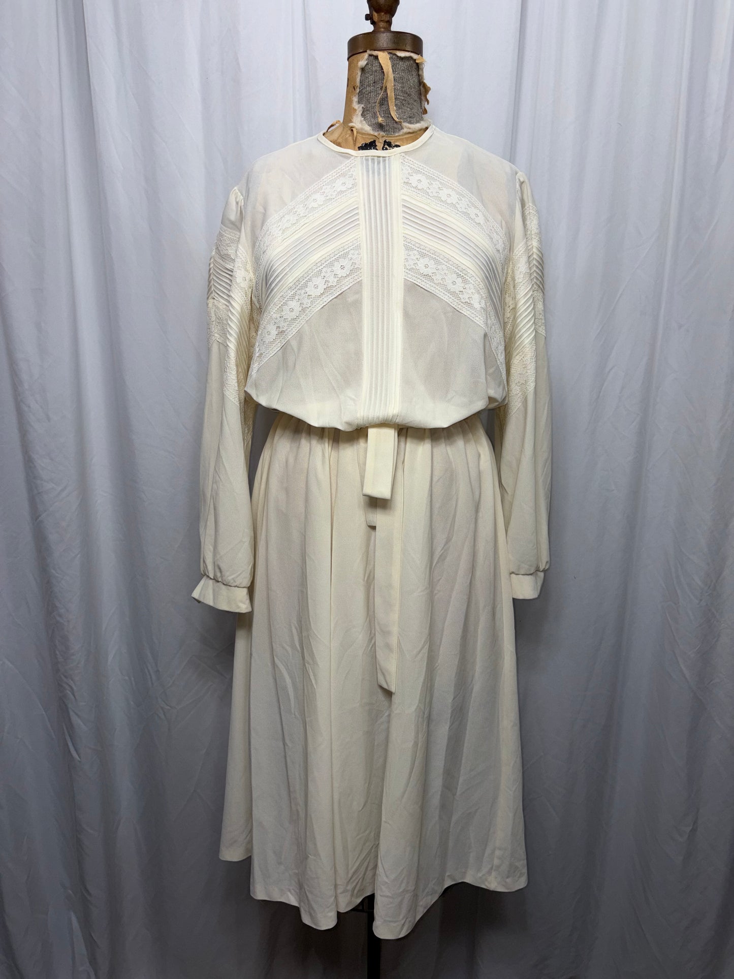 Vintage Polyester Dress, Fits S to L