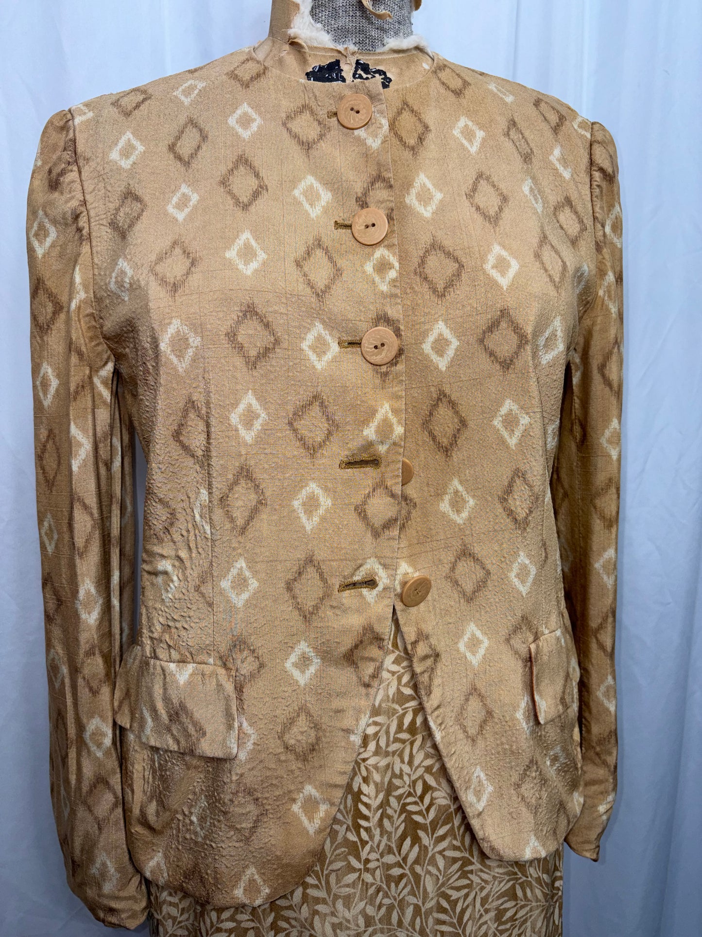 Vintage Silk Blazer, Fits S-M-L