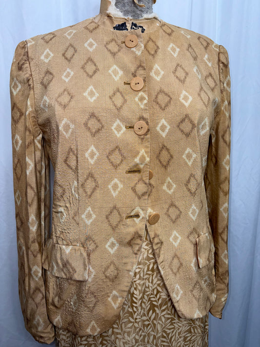 Vintage Silk Blazer, Fits S-M-L