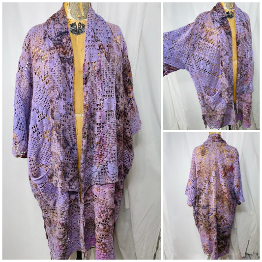XS/S-S/M-M/L-L/XL Violet Kimono