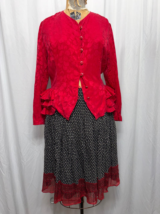 Vintage Silk Anne Klein Skirt, Fits M/L