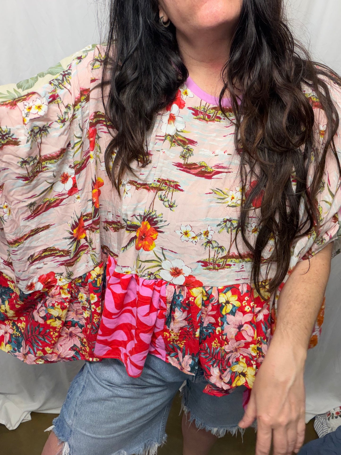 Reversible Kimono/Blouse, fits XS to 3X