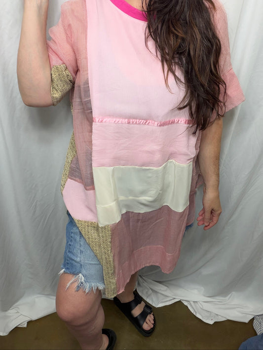 Silk Fern Tunic, fits S to 3X