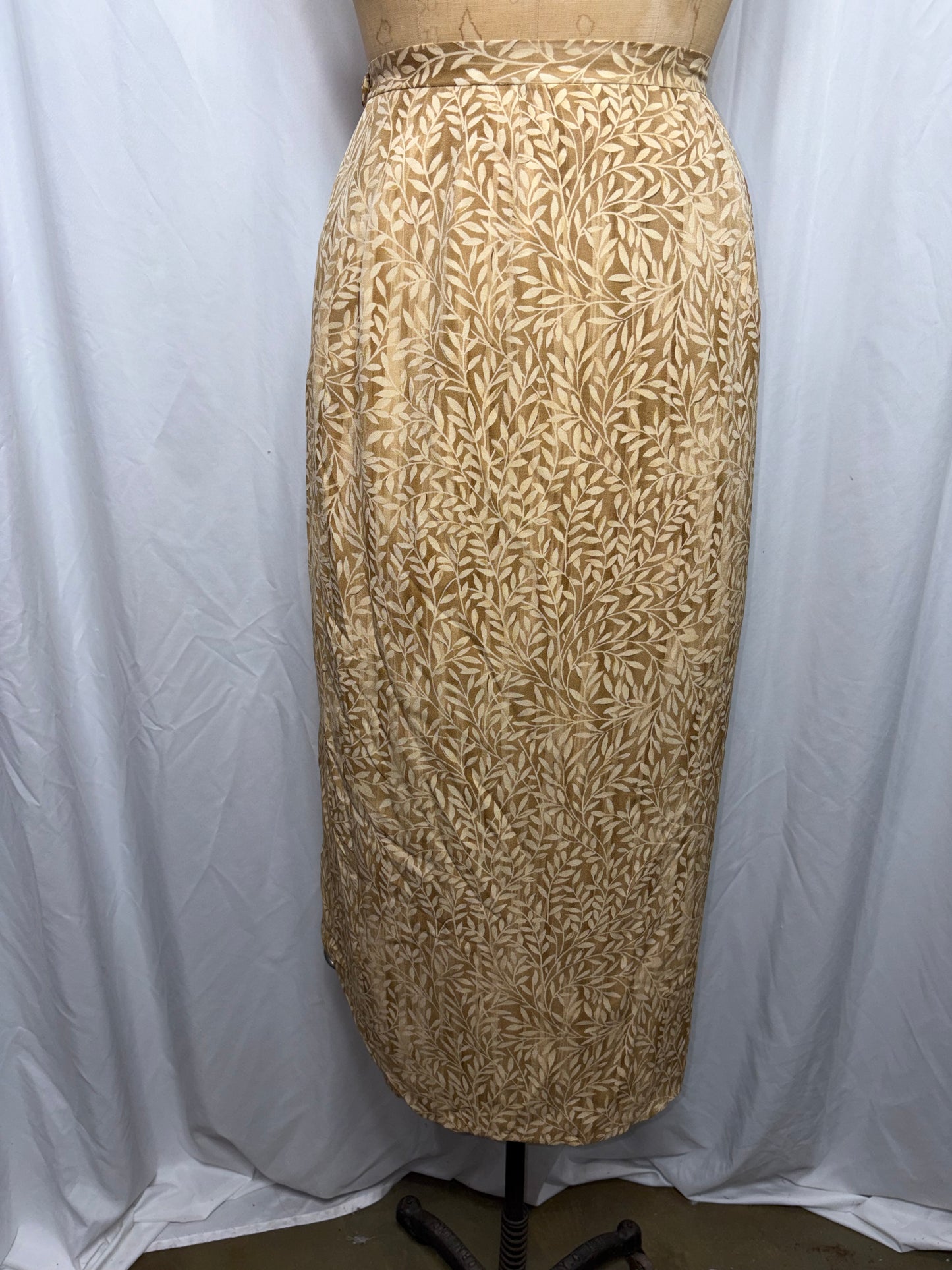 Vintage Ann Taylor Silk Wrap Skirt, fits XS to S