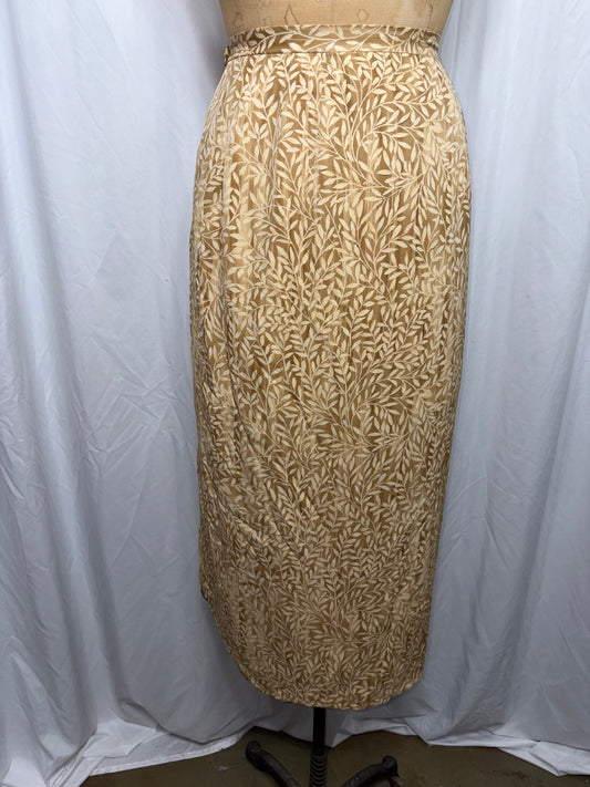 Vintage Ann Taylor Silk Wrap Skirt, fits XS to S