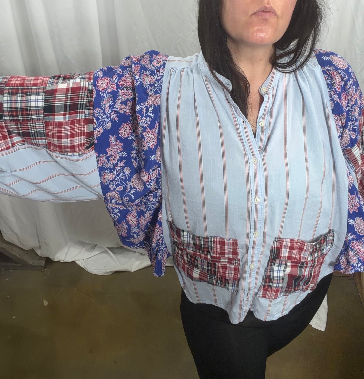 Camelia Pocket Blouse Kimono fits