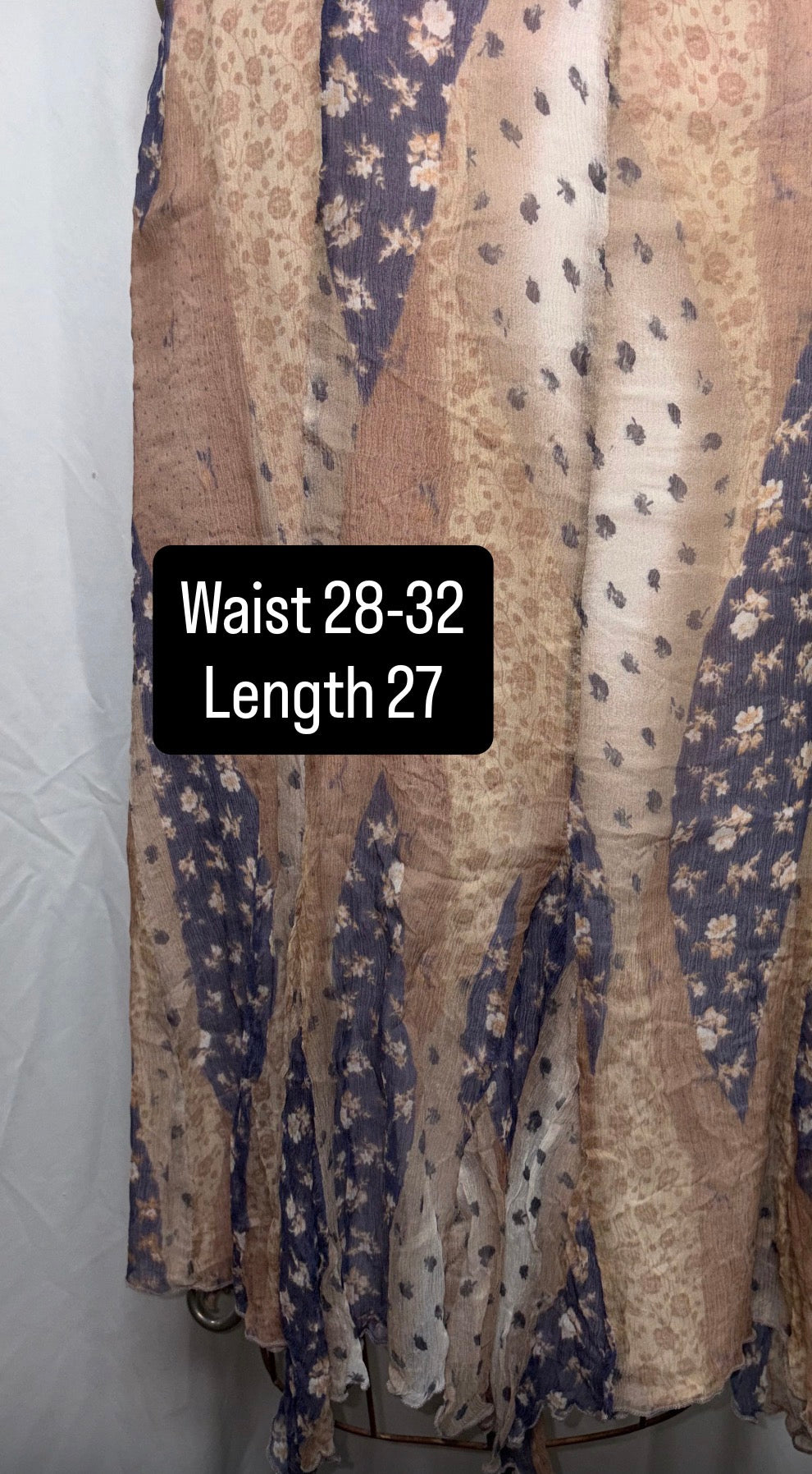 Vintage Silk Skirt, Fits M-L