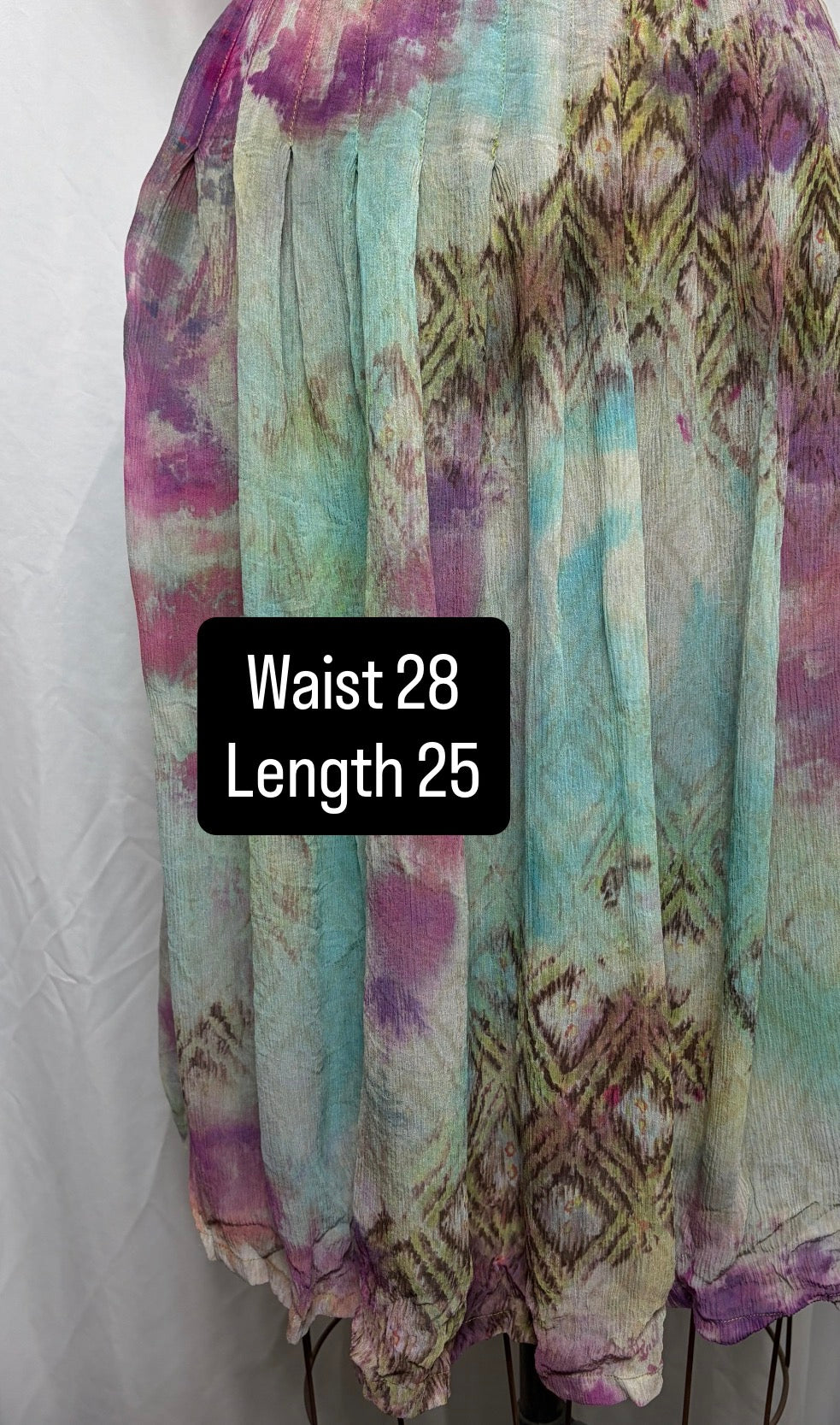 Vintage Silk Skirt, Fits S-M