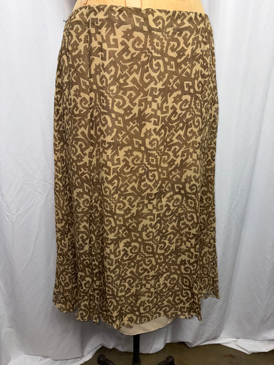 Vintage Silk Skirt, Fits L-XL