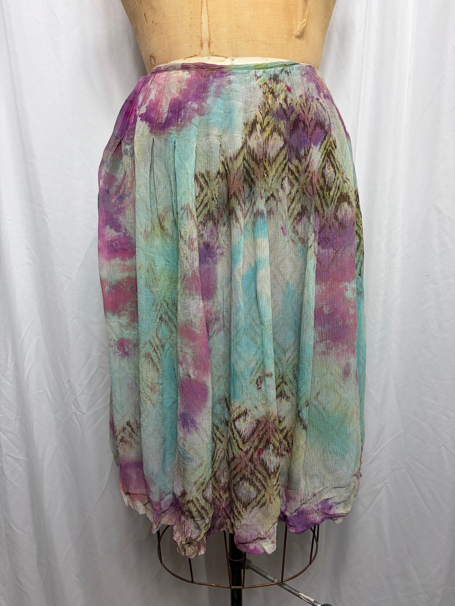 Vintage Silk Skirt, Fits S-M