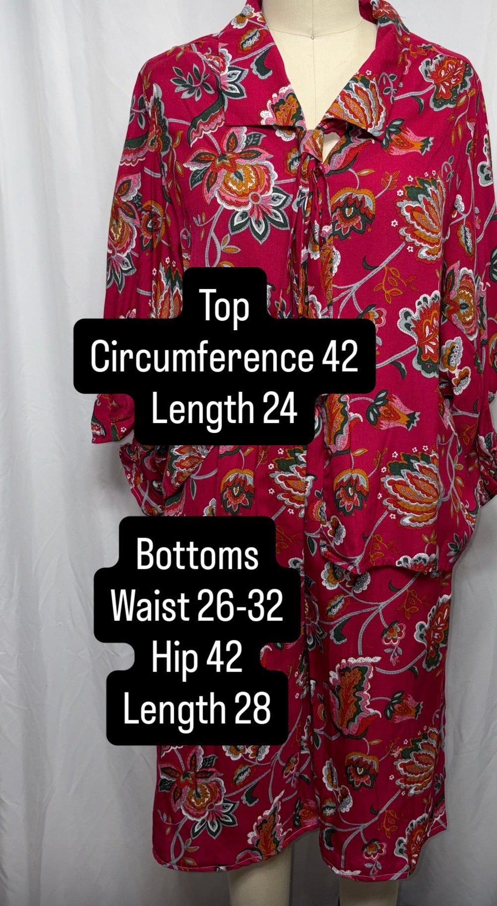Reworked Vintage Culotte Set, Fits XS to M
