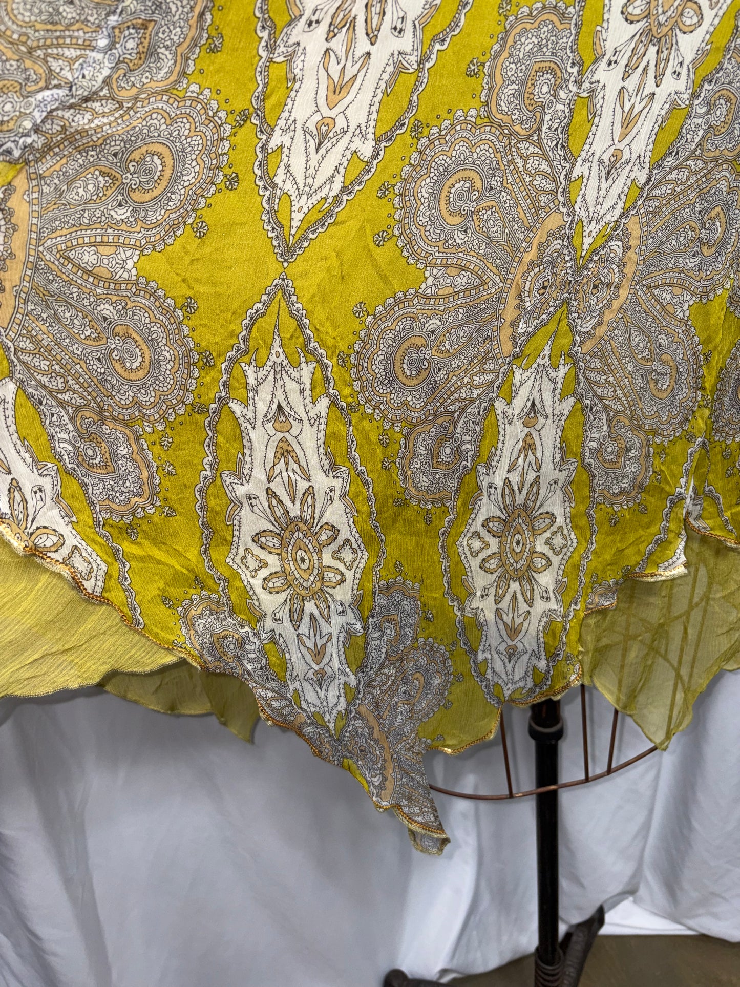 Vintage Silk Skirt, Fits XS to M